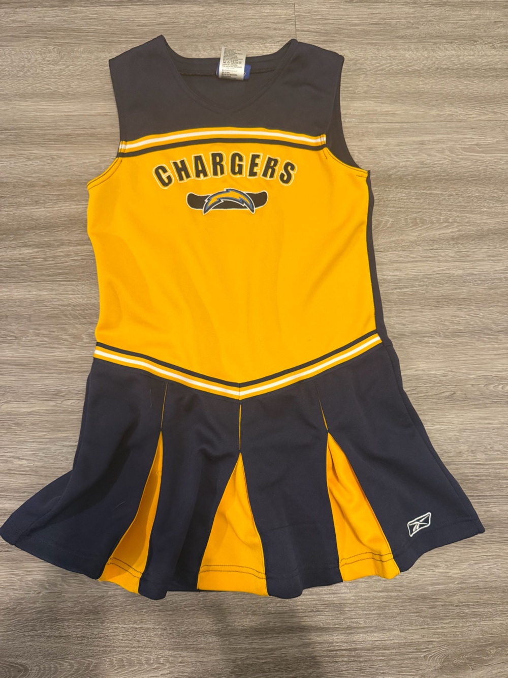 NFL Chargers Girls Yellow and Navy Cheer Dress
